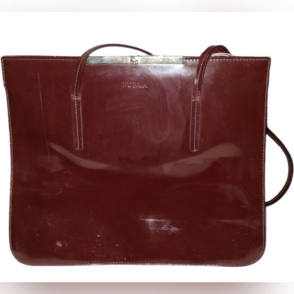FURLA Bordeaux Shoulder Leather Bag - Picture 2 of 6